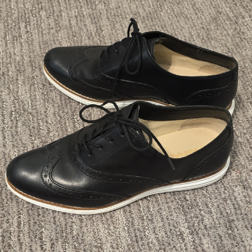 Black Leather Oxford Shoes
